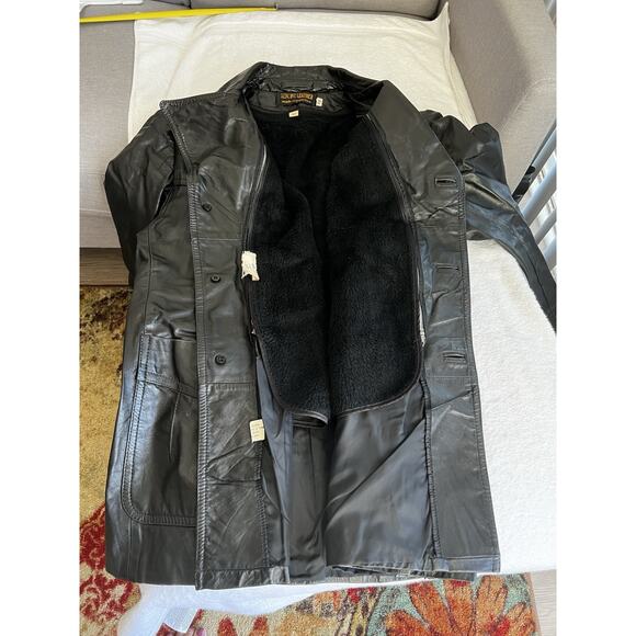 Vtg Men’s 70's Retro western Leather Jacket Size 44 , thermal liner Argentina - Picture 8 of 11